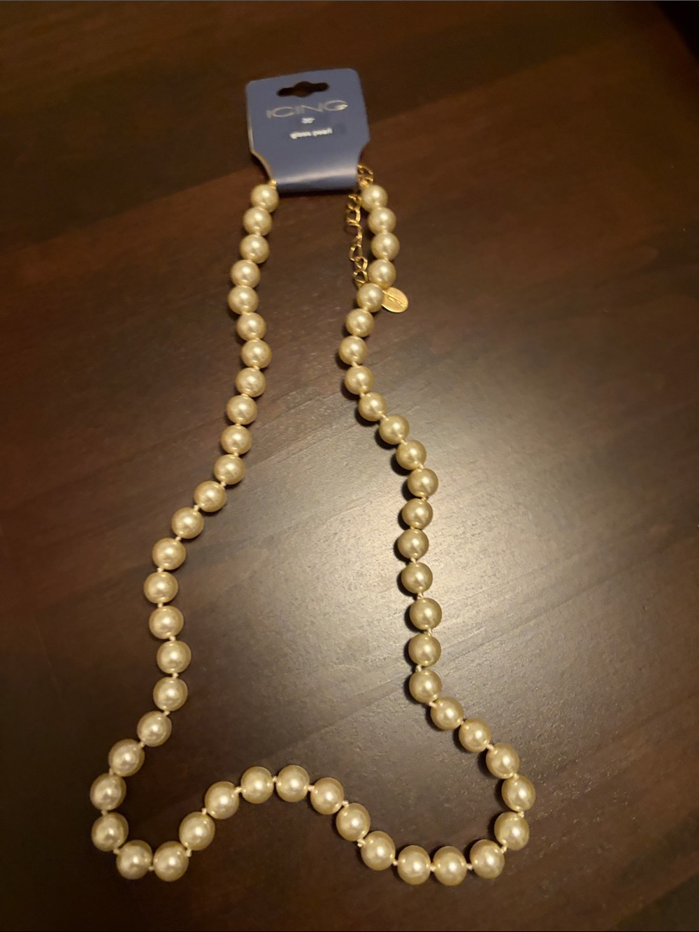 Icing Pearl Necklace with Gold Accents